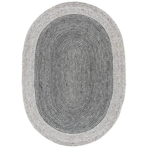 Safavieh 5 x 7 ft. Braided Hand Woven Rectangle RugGrey & Black BRD904F-5OV - main